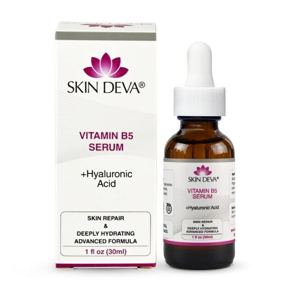 Skin Deva Vitamin B5 Serum with Hyaluronic Acid - Deep Hydration & Skin Repair, Moisturizing Anti-Aging Serum for Dry, Sensitive, & Dehydrated Skinm - 1 oz