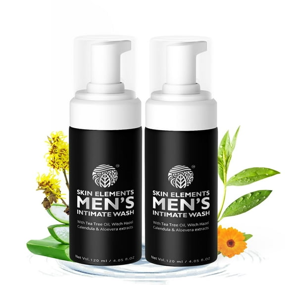 - Skin Elements Intimate Wash for Men with Tea Tree Oil (Combo) | pH Balanced Foaming Hygiene Wash | Controls Bad Odor & sweat | Refreshes Intimate Area | 120 ml | Pack of 2