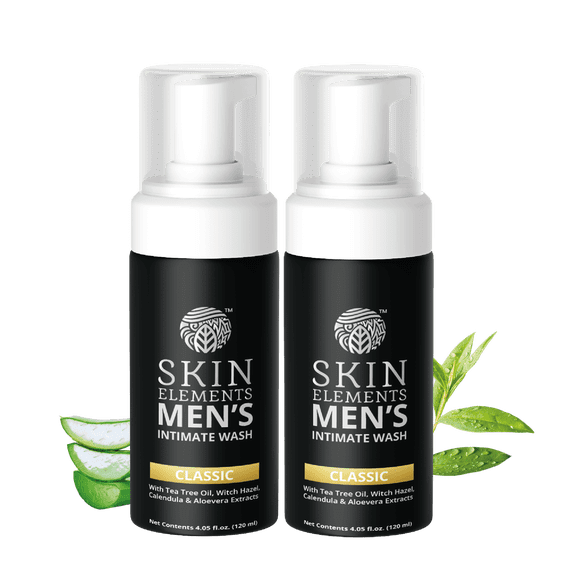 - Skin Elements Intimate Wash for Men with Tea Tree Oil (Combo) | pH Balanced Foaming Hygiene Wash | Controls Bad Odor & sweat | Refreshes Intimate Area | 120 ml | Pack of 2