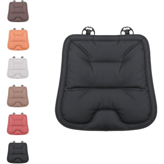 Skin-Friendly & Dirt-Repellent Leather Seat Cushions, Universal Non-Slip Breathable Memory Foam Seat Pad for Car, Provides Comfort and Support and Easy Cleaning, for Car, Office & Home