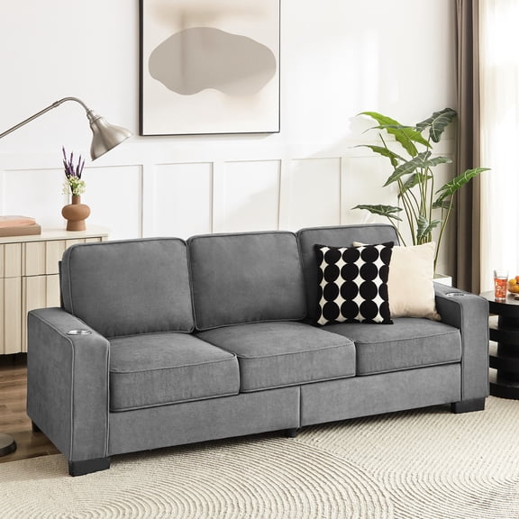 Skin-Friendly Snowfleece 3-Seater | Multiple Room Furniture, Good Resilience