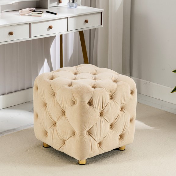 Skin-Friendly Velvet Material - Comfortable Footstool for Relaxing in Any Room