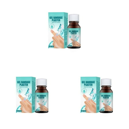 Skin Glue for Wound Closure New Skin Liquid Bandage Liquid Bandage for Skin 3PCS Wound Body Skin Glue Adhesive Liquid Band Aid Wounds Aid, Hydrocolloid Gel Bandages10ML