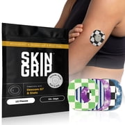 Skin Grip Dexcom G7 & Stelo Patches with Sensor Cut-Out Hole - 10 Pack, Waterproof CGM Glucose Monitor Adhesive Covers, Durable Long-Lasting Patches - Classics