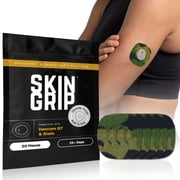Skin Grip Dexcom G7 & Stelo Patches with Sensor Cut-Out Hole - 20 Pack, Waterproof CGM Glucose Monitor Adhesive Covers, Durable Long-Lasting Patches - Camo