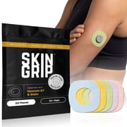 Skin Grip Dexcom G7 & Stelo Patches with Sensor Cut-Out Hole - 20 Pack, Waterproof CGM Glucose Monitor Adhesive Covers, Durable Long-Lasting Patches - Pastel
