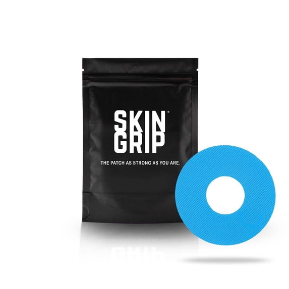 Skin Grip Adhesive Patches for Freestyle Libre 1, 2 & Lingo – Not for Libre 3 – Pre-Cut Adhesive Patches For Most Infusion Sets, 10-15 Day Hold - Blue