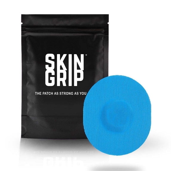 Skin Grip Medtronic Guardian 4 Sensor Patches – Pre-Cut Waterproof & Sweatproof Adhesive Tape – Long-Lasting, Skin-Friendly Continuous Glucose Monitor Overpatch - 20 Pack - Blue