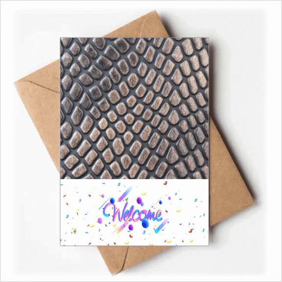 Skin Leather Design Welcome Back Greeting Cards Envelopes Blank