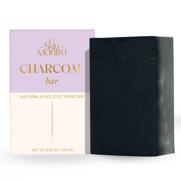 Skin Mantra Charcoal Bar Soap: Handmade, Purifying, Deep Cleansing Exfoliator with Charcoal & Natural Oils for Skin Care.