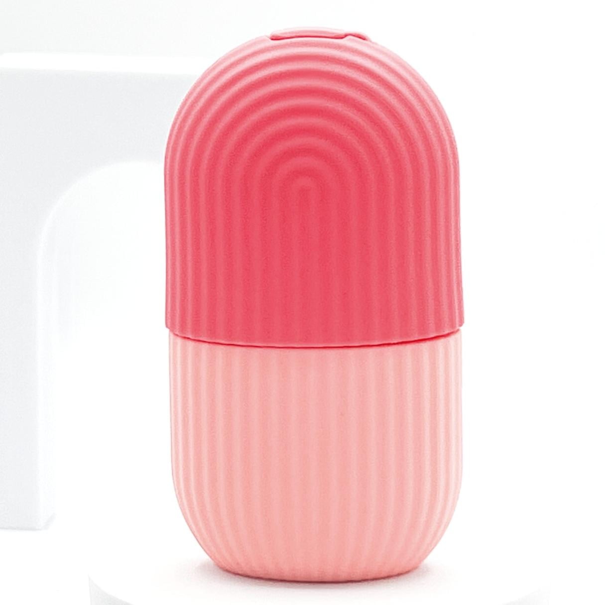 Skin Mantra -Ice Roller for Face - Silicone Facial Roller for All Skin Types - Contour & Sculpt Massage Tool for Puffy Eyes, Natural Glow - PINK