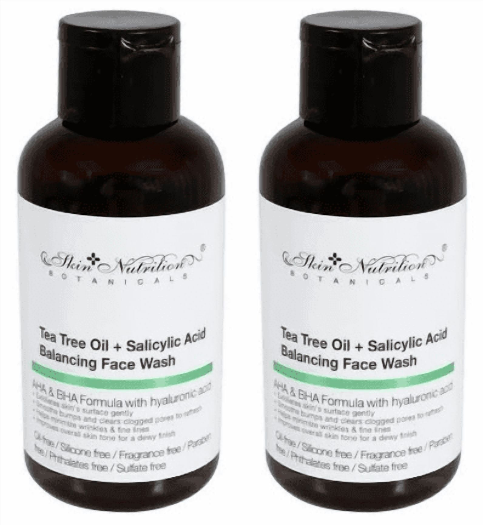 Skin Nutrition Botanicals Tea Tree Oil + Salicylic Acid Balancing Face Wash, 4oz - 2 Pack
