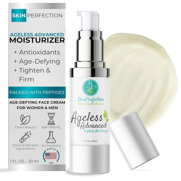 Skin Perfection Advanced Ageless Moisturizer Progeline Cream Skin Firming Age-defying Peptides Anti-aging Matrixyl Synthe 6 Dmae Syn-coll Hyaluronic Acid Tens Up Tightener 1 Oz