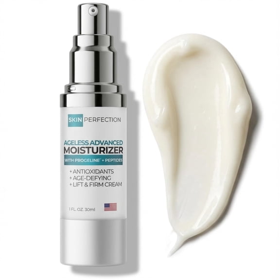 Skin Perfection Ageless Age-Defying Peptide Progeline Cream Anti-Aging Skin Firming Cream Lift and Firm Face, Neck, and Dcollet Tightening Peptide Moisturizer 1 oz
