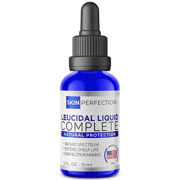 Skin Perfection Leucidal Complete Preservative Ingredient, Water-Based Liquid Add-In for DIY Beauty Formulations, Radish Root Liquid + AMTicide Coconut + Lactic Acid, For Lotions and Creams