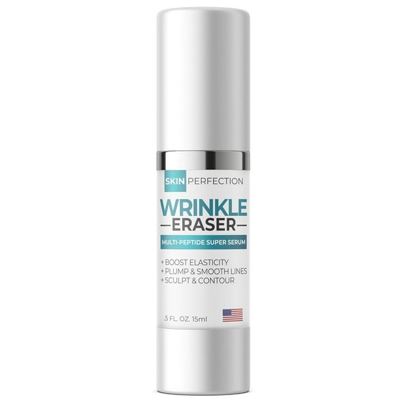 Skin Perfection Wrinkle Eraser Supercharged Anti-aging Peptide Serum Visibly Lifts Firms Hyaluronic Acid Argireline Snap 8 Matrixyl 3000 Edelweiss Inyline Pepha Tight Syn-ake Juveleven Uplevity
