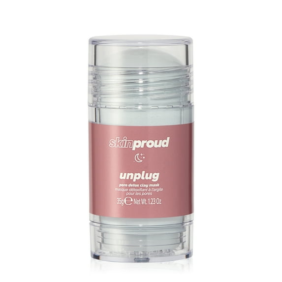 Skin Proud Unplug Pore Detox Clay AHA Face Mask, 100% Vegan, 1.23 oz