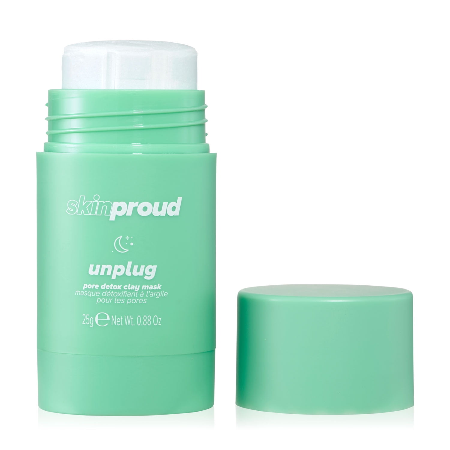 Skin Proud Unplug Pore Detox Clay AHA Stick Mask, For Blemish Prone Skin,1.23 oz
