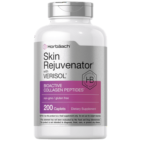Skin Rejuvenator with Verisol | Bioactive Collagen Peptides | 200 Caplets | by Horbäach