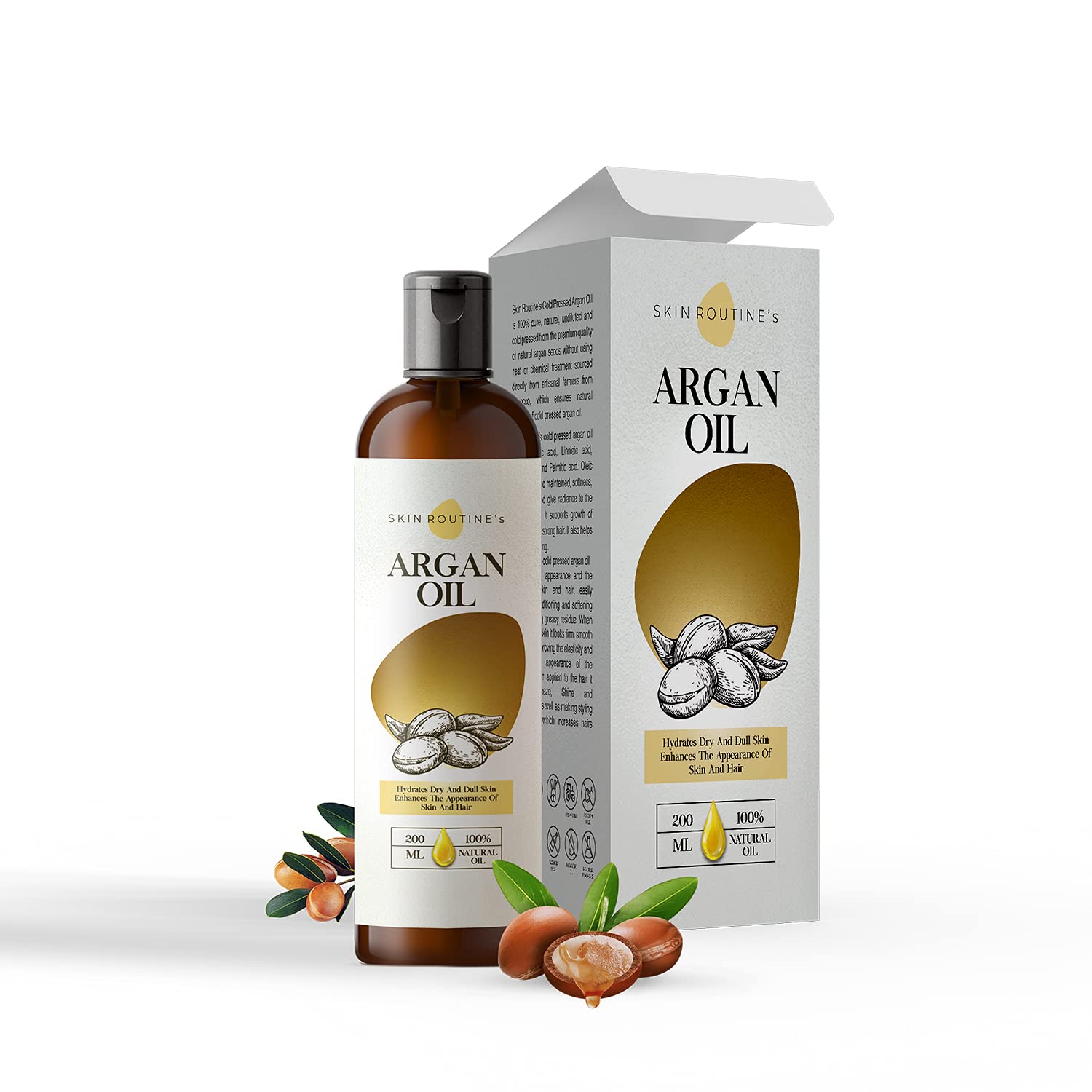 Skin Routine'S Argan Carrier Oil For Hair With The Goodness Of Pure Argan Oil, Coconut Oil