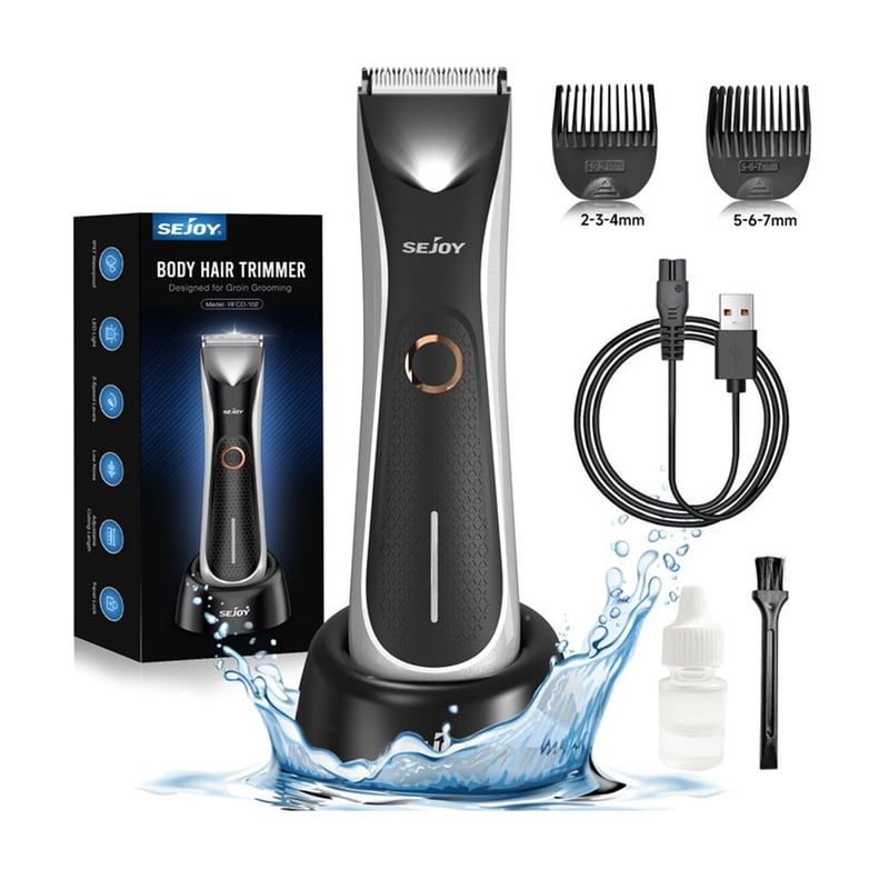 Skin-Safe Ceramic Blade System Manscape Groin Hair Trimmer for Men's Electric Ball Trimmer Wet/Dry Body Shaver