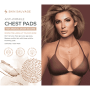 Skin Sauvage Chest Wrinkle Pads, Anti Aging Skin Firming Silicone Chest Wrinkle Patches, Reusable and Skin Safe, 2 pack
