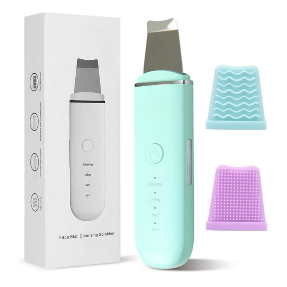 Skin Scrubber Face Skin Spatula Facial Scrubber Spatula for Deep Cleansing Blackhead Remover Pore Cleaner with 4 Modes (White)