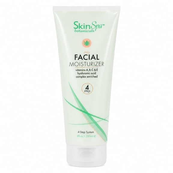 Skin Spa Daily Face Moisturizer, 8 oz - Non-Greasy Facial Cream for Soft & Smooth Skin
