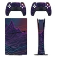 thumbnail image 1 of Skin Sticker for PS5 Slim Standard Disc Digital Edition Console and Controllers Decals for Playstation 5 (Neon Valley Cyber Future,PS5 Disc Edition), 1 of 5