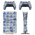 thumbnail image 1 of Skin Sticker for PS5 Slim Standard PS5 Pro Disc Digital Edition Console and Controllers Decals for Playstation 5 (Bright Blue Flowers,PS5 Slim Disc Edition), 1 of 5