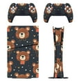 thumbnail image 1 of Skin Sticker for PS5 Slim Standard PS5 Pro Disc Digital Edition Console and Controllers Decals for Playstation 5 (Dark Cute Bear Pattern,PS5 Pro Disc Edition), 1 of 5