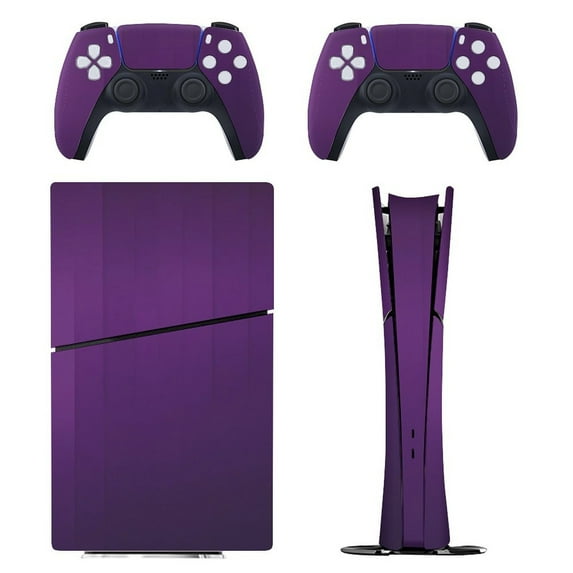 Skin Sticker for PS5 Slim Standard PS5 Pro Disc Digital Edition Console and Controllers Decals for Playstation 5 (Dark Purple Gradient ,PS5 Pro Standard)