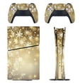 thumbnail image 1 of Skin Sticker for PS5 Slim Standard PS5 Pro Disc Digital Edition Console and Controllers Decals for Playstation 5 (Elegant Gold Christmas Snowflake ,PS5 Pro Standard), 1 of 5