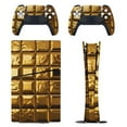thumbnail image 1 of Skin Sticker for PS5 Slim Standard PS5 Pro Disc Digital Edition Console and Controllers Decals for Playstation 5 (Golden Metallic,PS5 Slim Disc Edition), 1 of 5