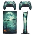 thumbnail image 1 of Skin Sticker for PS5 Slim Standard PS5 Pro Disc Digital Edition Console and Controllers Decals for Playstation 5 (Halloween Night Spooky,PS5 Pro Disc Edition), 1 of 5