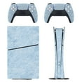 thumbnail image 1 of Skin Sticker for PS5 Slim Standard PS5 Pro Disc Digital Edition Console and Controllers Decals for Playstation 5 (Light Blue Denim Pattern Texture,PS5 Slim Disc Edition), 1 of 5