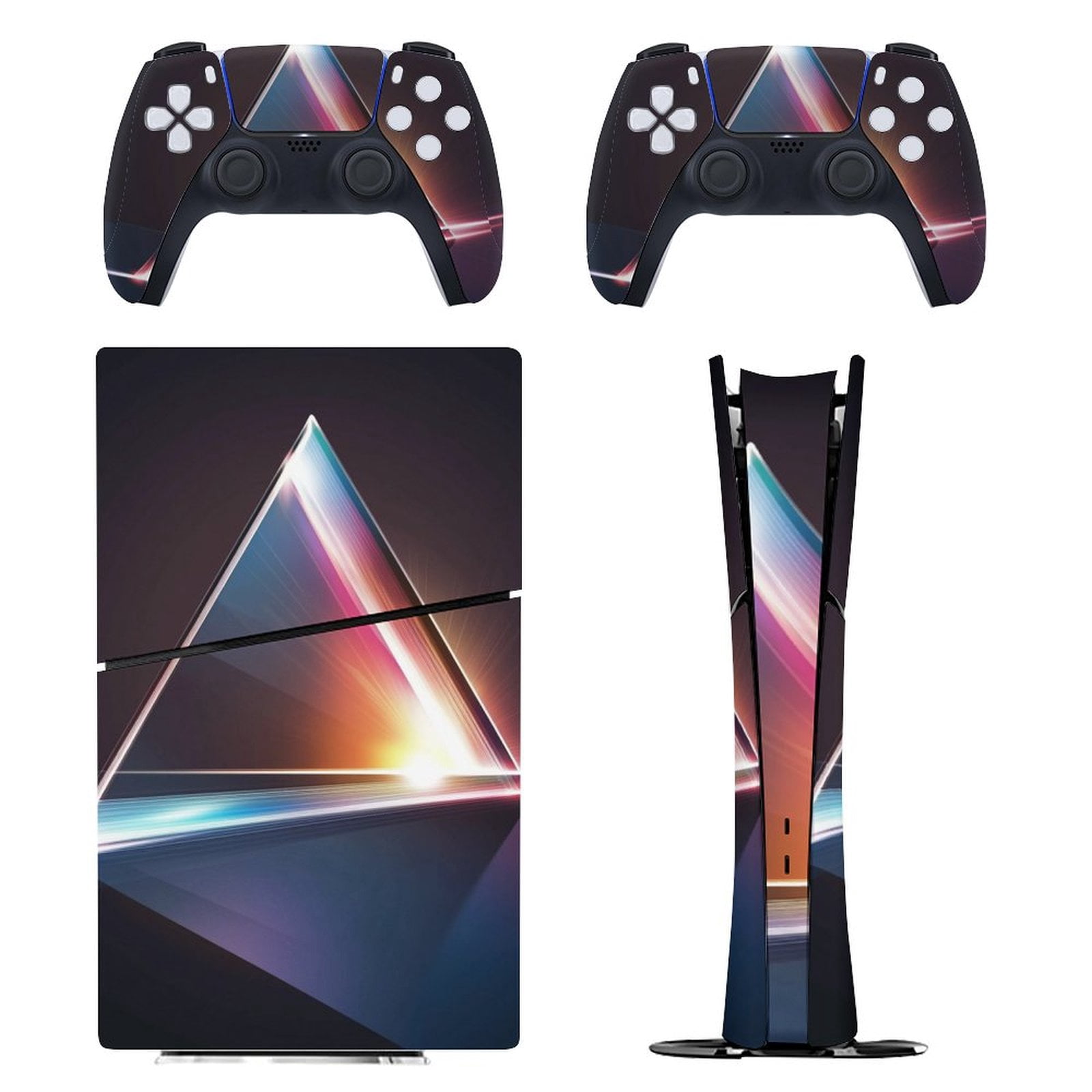 Triangular Playstation Controller Skin Sticker for PS5 Slim Standard PS5 Pro Disc Digital Edition Console ...