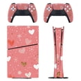 thumbnail image 1 of Skin Sticker for PS5 Slim Standard PS5 Pro Disc Digital Edition Console and Controllers Decals for Playstation 5 (Line Heart Christmas ,PS5 Pro Standard), 1 of 5