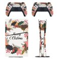 thumbnail image 1 of Skin Sticker for PS5 Slim Standard PS5 Pro Disc Digital Edition Console and Controllers Decals for Playstation 5 (Merry Christmas Lettering Wreath Leanfs,PS5 Slim Disc Edition), 1 of 5
