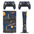 thumbnail image 1 of Skin Sticker for PS5 Slim Standard PS5 Pro Disc Digital Edition Console and Controllers Decals for Playstation 5 (New York Galaxy,PS5 Slim Disc Edition), 1 of 5