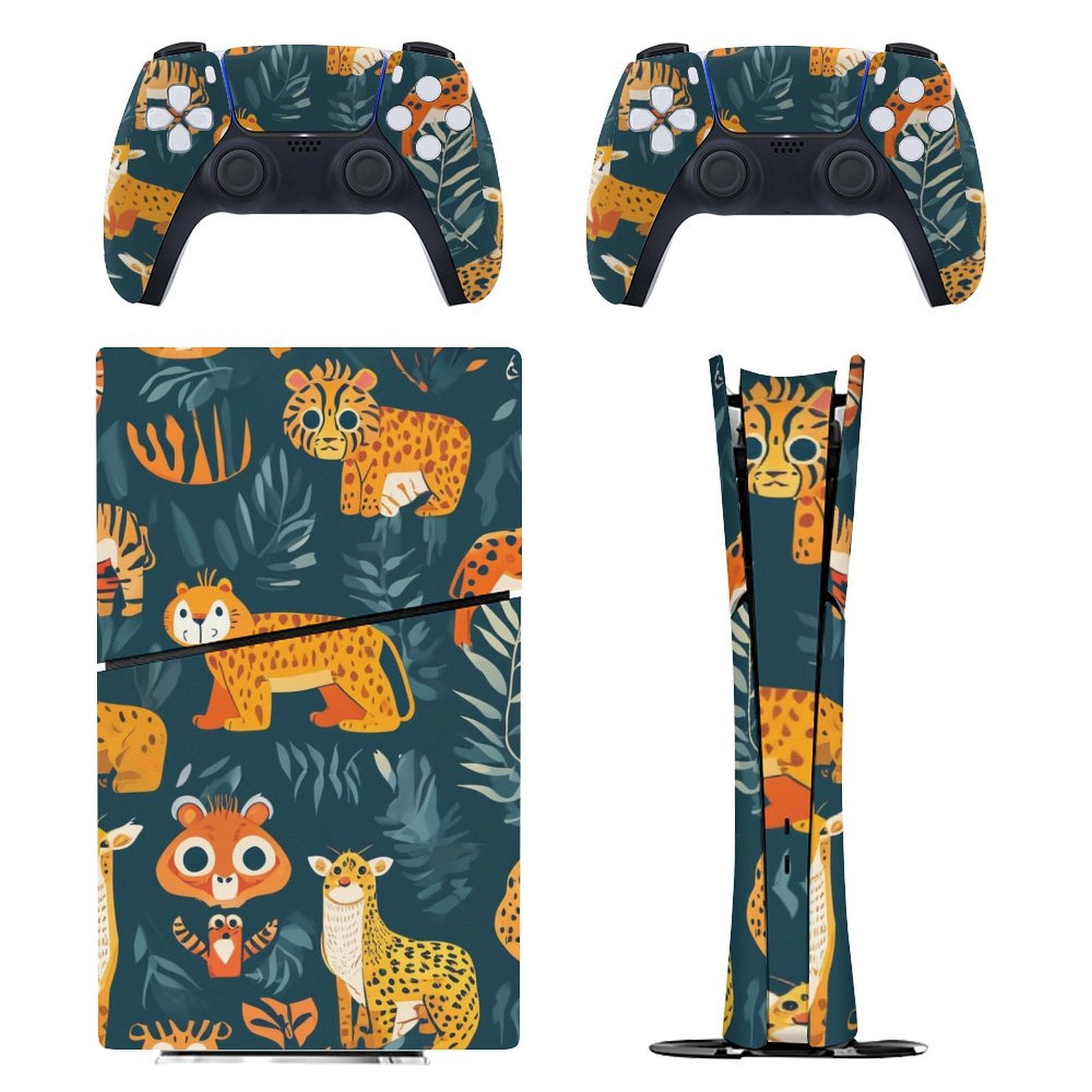 Animal Pattern Disc Skin Sticker for PS5 Slim Standard PS5 Pro Disc Digital Edition Console ...