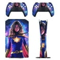 thumbnail image 1 of Skin Sticker for PS5 Slim Standard PS5 Pro Disc Digital Edition Console and Controllers Decals for Playstation 5 (Woman Superhero,PS5 Slim Disc Edition), 1 of 5