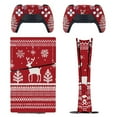 thumbnail image 1 of Skin Sticker for PS5 Slim Standard PS5 Pro Disc Digital Edition Console and Controllers Decals for Playstation 5 (Knitted Christmas Deer Snow,PS5 Slim Disc Edition), 1 of 5