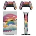 thumbnail image 1 of Skin Sticker for PS5 Slim Standard PS5 Pro Disc Digital Edition Console and Controllers Decals for Playstation 5 (Rainbow Cloud,PS5 Slim Disc Edition), 1 of 5