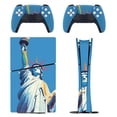 thumbnail image 1 of Skin Sticker for PS5 Slim Standard PS5 Pro Disc Digital Edition Console and Controllers Decals for Playstation 5 (Statue of Liberty Pride,PS5 Slim Disc Edition), 1 of 5