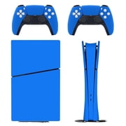 Skin Sticker Set for PS5 Pro Slim Disc Digital Edition Full Body Protective Wrap for PlayStation 5 Console & 2 Controllers Brandeis Blue