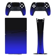 Skin Sticker Set for PS5 Pro Slim Disc Digital Edition Full Body Protective Wrap for PlayStation 5 Console & 2 Controllers Dark Blue Bonnet Black