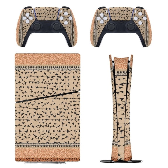 Skin Sticker Set for PS5 Pro Slim Disc Digital Edition Full Body Protective Wrap for PlayStation 5 Console & 2 Controllers Leopard Fusion