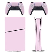 Skin Sticker Set for PS5 Pro Slim Disc Digital Edition Full Body Protective Wrap for PlayStation 5 Console & 2 Controllers Pink Lace