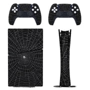 Skin Sticker Set for PS5 Pro Slim Disc Digital Edition Full Body Protective Wrap for PlayStation 5 Console & 2 Controllers Web Chaos